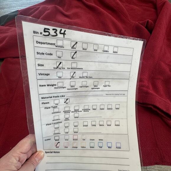 The North Face Flash Dry Red Mens M 1/4‎ Zip Pullover Fleece Zip Pocket Gorpcore - Picture 8 of 11